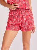 Red Multi Firecracker Shorts