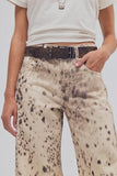 Free People Alter Ego Wide leg Jean Snow Leopard