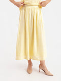 Beach Glass Embroidered Maxi Skirt Yellow