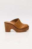 Free People Hudson Wedge Clog Luggage Leather