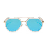 DIFF Joey Snowbound Gold Metal Blue Mirror