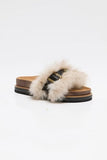 Free People Frankie Faux Fur Slide Oatmeal
