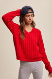 Red Cable Knit Sweater