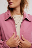 Free People Birdie Jacket Rose Rasin