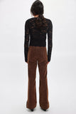 Free People We Glow Up Vegan Suede Pants Shaved Cholcolate