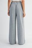 Grey Front Pleated Pants