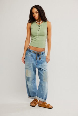 Free People Jamie Henley Tank Mistle Toe
