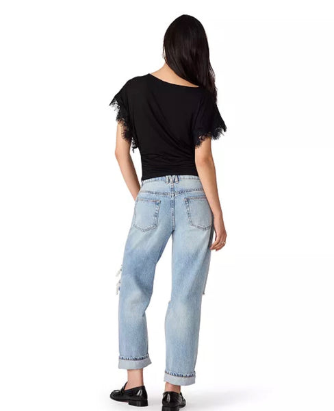 Steve Madden Paloma Knit Top Black