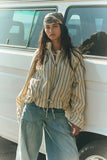 Free People Devon Balloon Stripped Ivory Combo