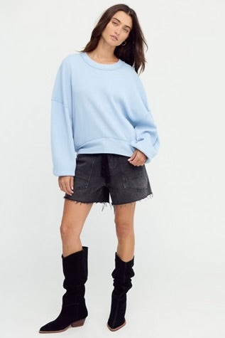 Free People Skyline Tee Blue Snowflake