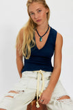 Free People Neria Tank Deep Iris