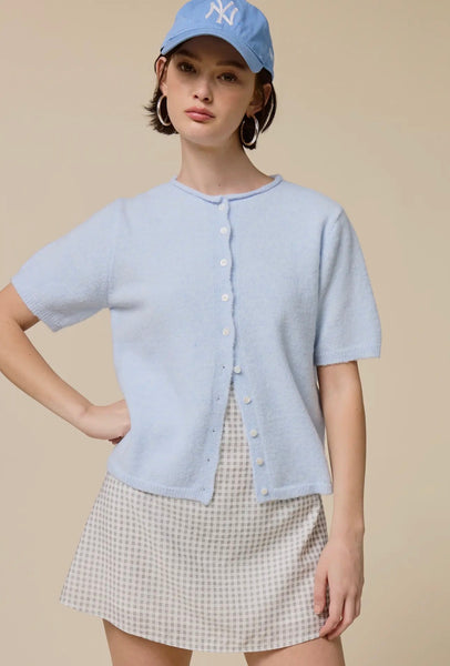 Baby Blue SS Cardigan