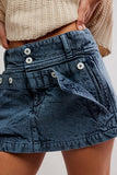 Free People Dream Weaver Cotton Micro Skirt Twinkling Twilight