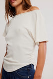 Free People Lucy Off the Shoulder Tee Sugar Swizzle