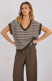 Oak Cream Stripe Sweater Vest