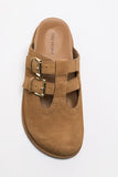 Free People Shoreditch Buckle Mule Camel Suede