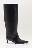 Free People Kiki Kitten Heel Boot Black Leather