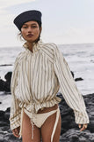 Free People Devon Balloon Stripped Ivory Combo
