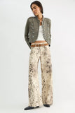 Free People Alter Ego Wide leg Jean Snow Leopard
