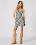 Steve Madden Riyan Dress Brown Plaid