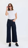 DAZE Valley Girl High Rise Patch Pocket Wide Ankle Rinse