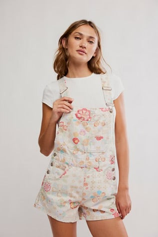 Free People Ziggy Printed Shortall Sun Drenched Combo