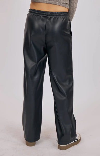 Black Soft Vegan Leather Pants