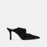 Kelsy Onyx Suede Heels