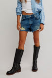 Free People Now or Never Denim Short Sunsational