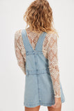 Free People Edie Denim Skirtall Apple Blues