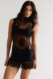 Free People One More Time Mini Slip Black