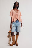 Free People In Your Dreams Lace Top Coral Kiss