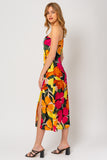 Black/Multi Flower Maxi Dress