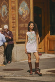 Free People Electric Garden Mini Dress Pale Orchid Combo