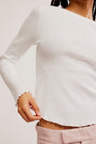 Free People Easy Does It Tee White