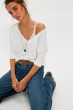 Free People High Line Tee Ivory