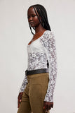 Free People Early Sunsets Layering Top Ivory