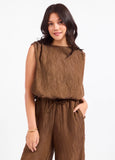 Bronze Olive Bubble Top