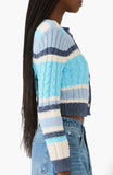 Steve Madden Eviee Sweater Cardigan Blue Multi