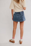 Free People Dream Weaver Cotton Micro Skirt Twinkling Twilight
