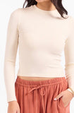 Cream Crewneck Top