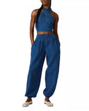 Steve Madden Winnie Top Mixed Indigo
