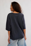 Free People WTF Perfect Oversized Tee Black