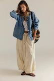Free People Lemon Denim Jacket Berry Blues