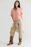 Free People Celeste Quarter Zip Coral Pink