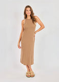 Mocha Oatmeal Layered Tank Dress