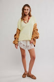 Free People Nina Tee V-Neck Tee Lemon Water