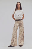 Free People Alter Ego Wide leg Jean Snow Leopard
