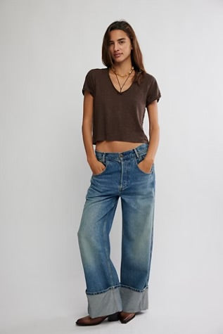 Free People Take 2 Tee Double Espresso Combo