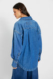 Free People Ashley Denim Shirt Medium Wash
